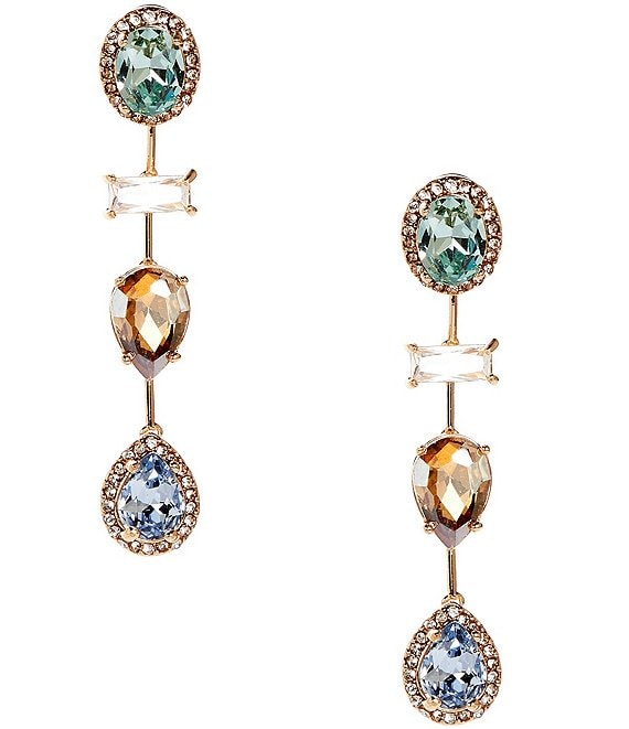 Cezanne Multi Stone Short Linear Earrings