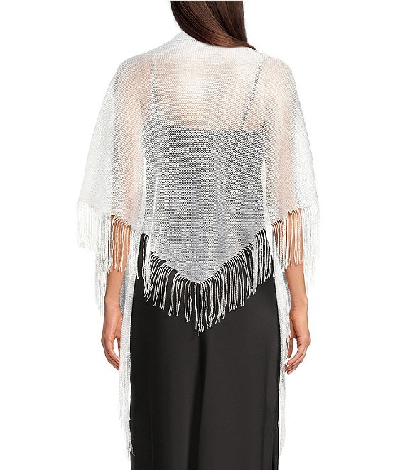 Cezanne Open Weave Fringe Shawl | Dillard's
