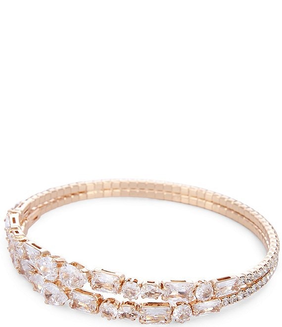 Cezanne Rhinestone Layered Cuff Bracelet