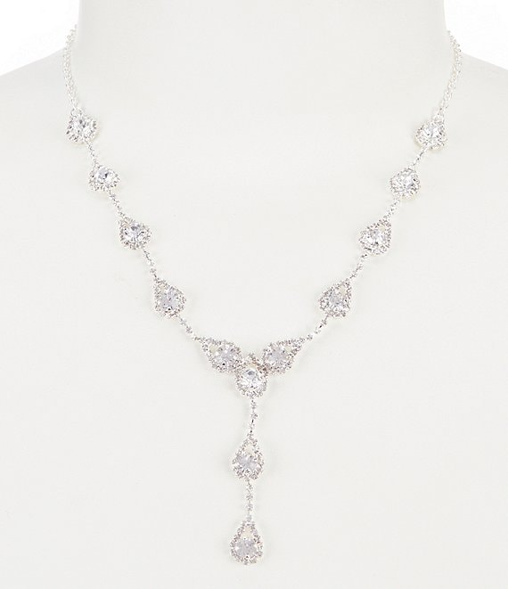 CRYSTAL DRAPING CHOKER NECKLACE silver/clear rhinestone diamante chains  pave H6 | eBay