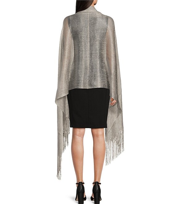 Cezanne Glitter Fringe Oblong Evening Wrap | Dillard's