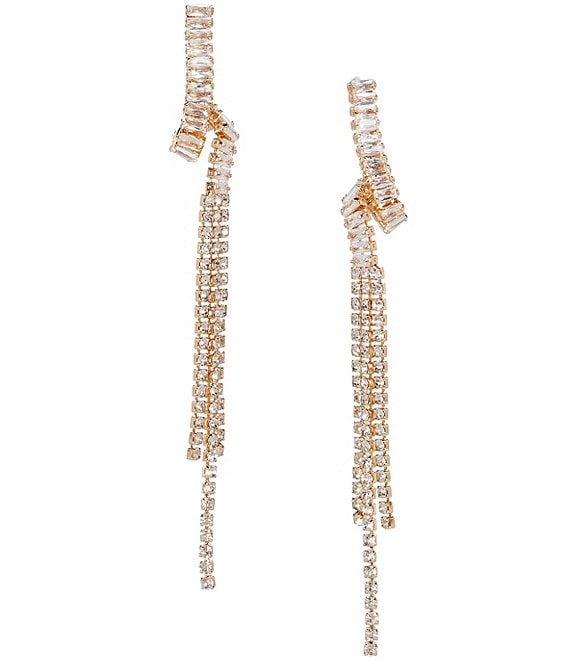 Cezanne Tassel Twist Linear Earrings