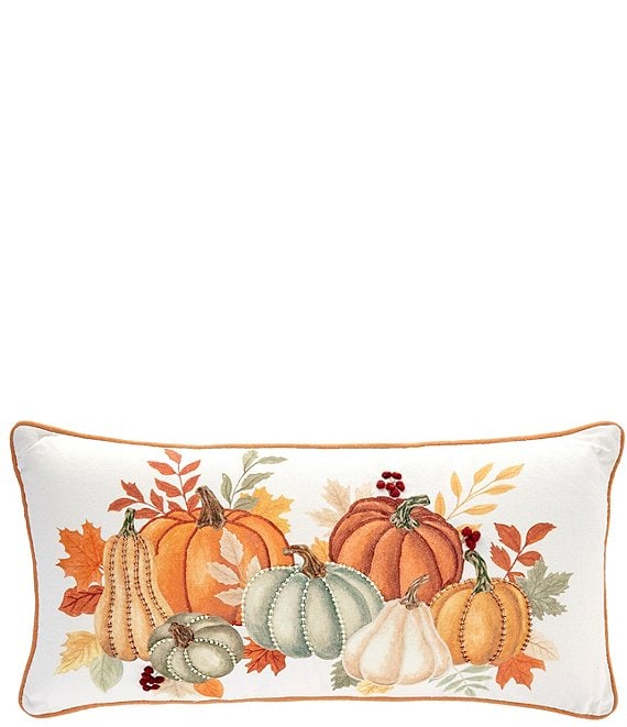 C&F Home Festive Fall Collection Pumpkin Bounty Lumbar Pillow