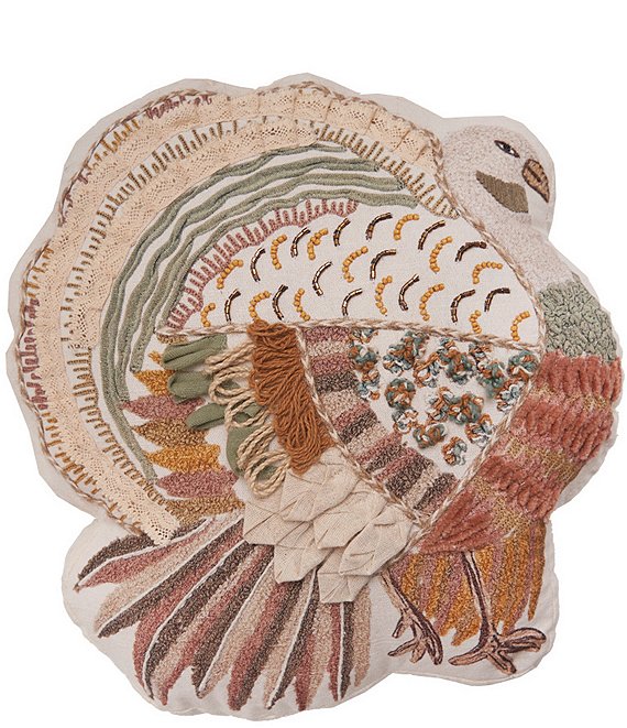 C&F Home Festive Fall Collection Turkey Shaped Pillow