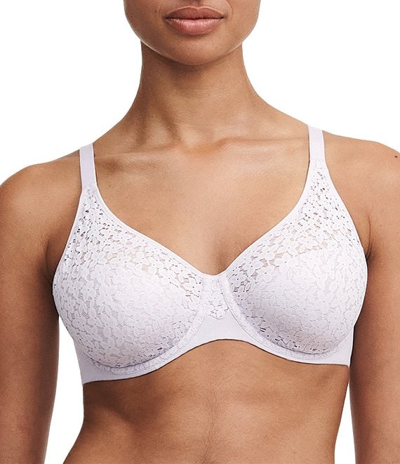 Comfort Lace Floral Underwire Bra, Comfortable Bra with No-Poke Wire,  Full-Coverage T-Shirt Bra Lingerie Everyday Bra 