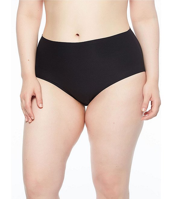 Color:Black - Image 1 - Plus Size Stretch Seamless Brief Panty