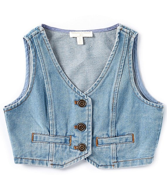 Ladies shops denim vest