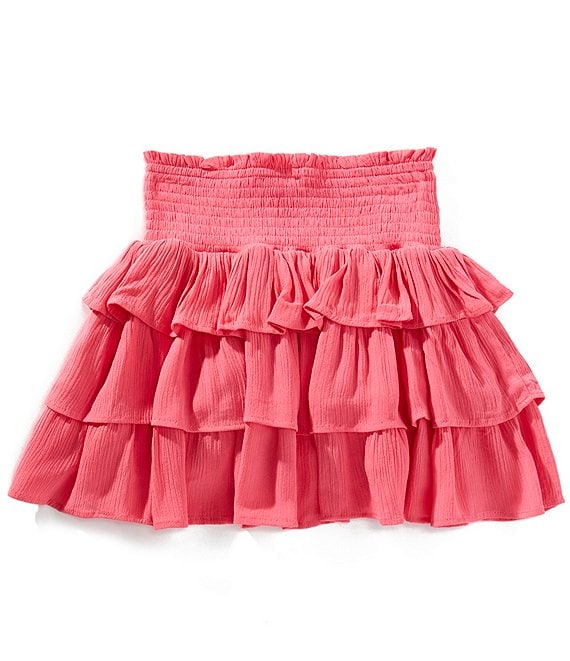 Chelsea & Violet Big Girls Smocked Tiered Ruffle Skirt