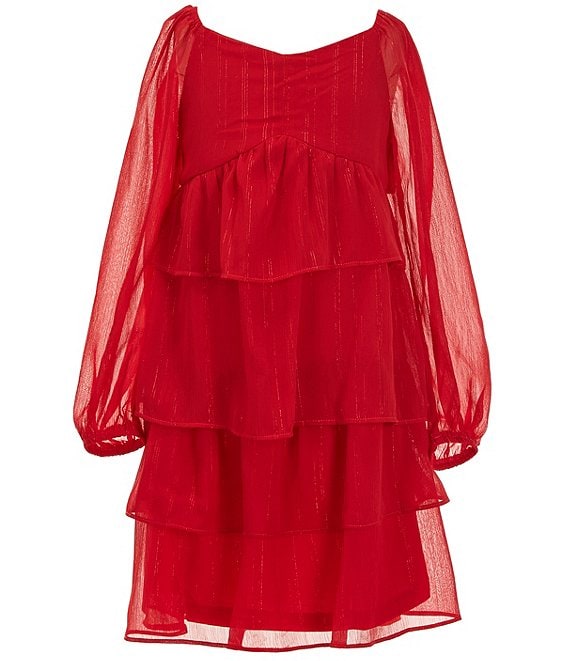 Chelsea & Violet Little Girls 2T-6X Long Sleeve Tiered Dress | Dillard's