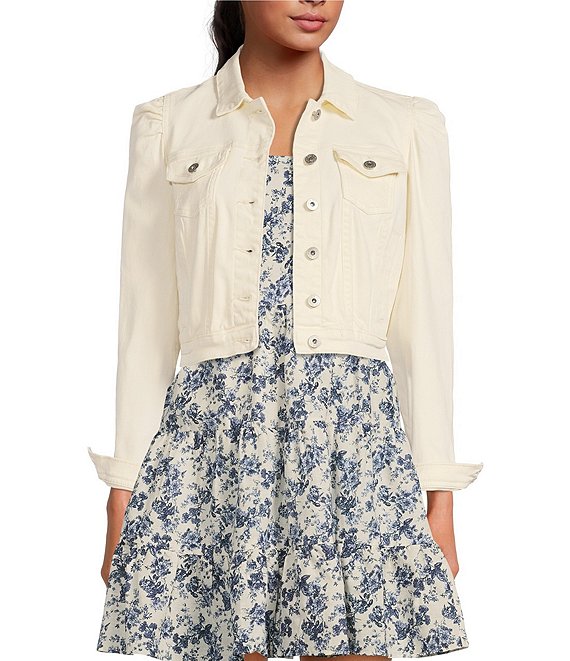 Front Cropped Denim Jacket 