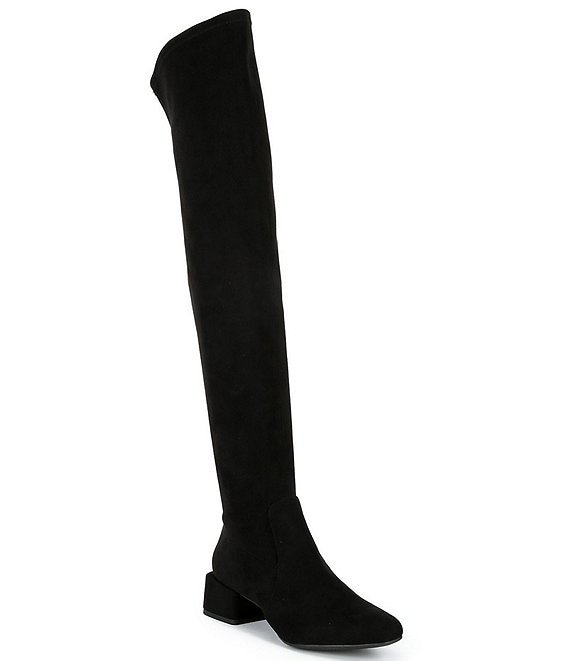 Color:Black - Image 1 - Ziggy Corduroy Over-the-Knee Boots