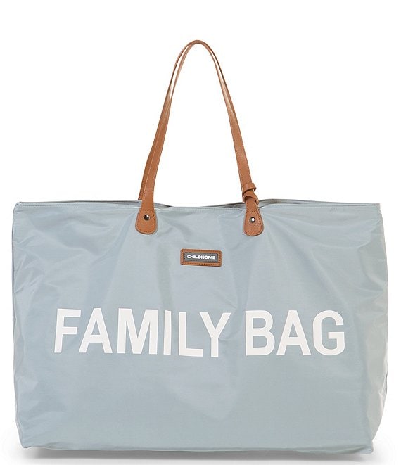 Color:Light Grey/Off-White - Image 1 - Childhome Canvas Family Tote Bag
