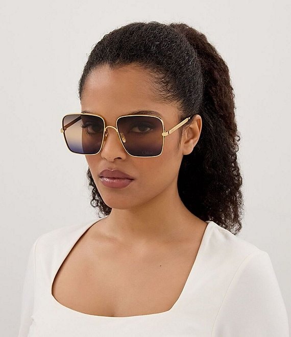 Chloe Women's Aly Bold 61mm Gradient Square Retro Sunglasses