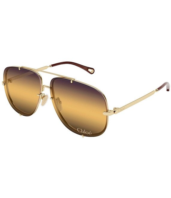 早い者勝ち❣️Chloé オクタゴナルサングラス ゴールド Chloe Women's Ivy 62mm Aviator Sunglasses | Dillard's