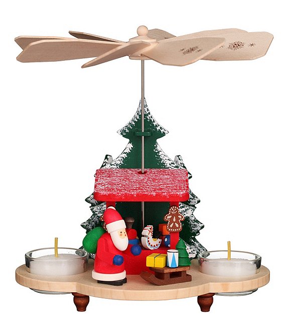 Christian Ulbricht 1-Tier Santa and Toys 7#double; Pyramid Candle Holder