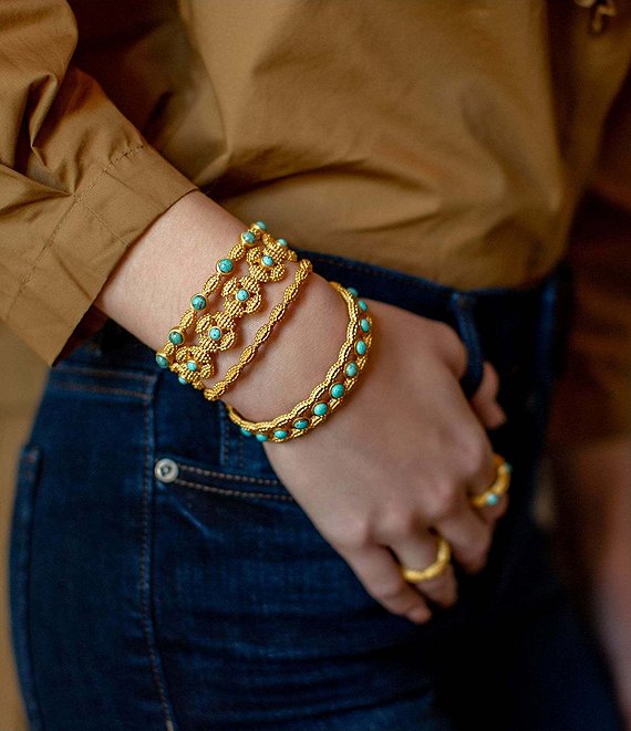 Christina Greene 18K Turquoise Float On Cuff Bracelet | Dillard's