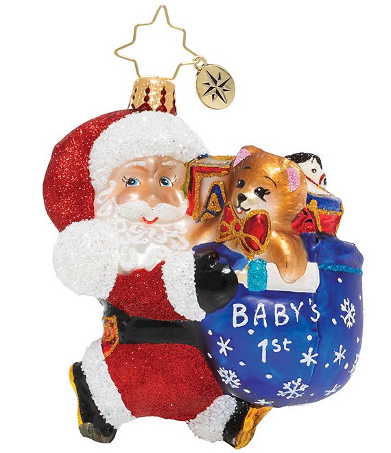 Christopher Radko Hurry Santa Baby's First Christmas Little Gem ...