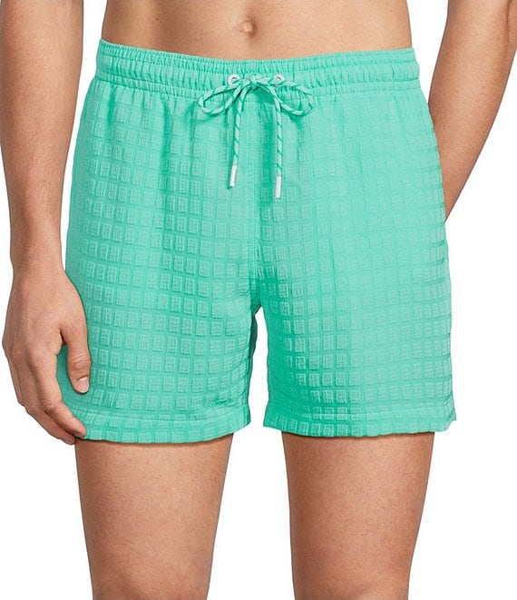 Chubbies Grid-Textured 5 1/2#double; Inseam Swim Trunks