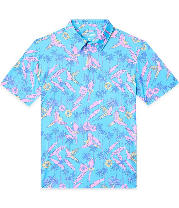 Chubbies Short Sleeve Flock Party Performance Polo