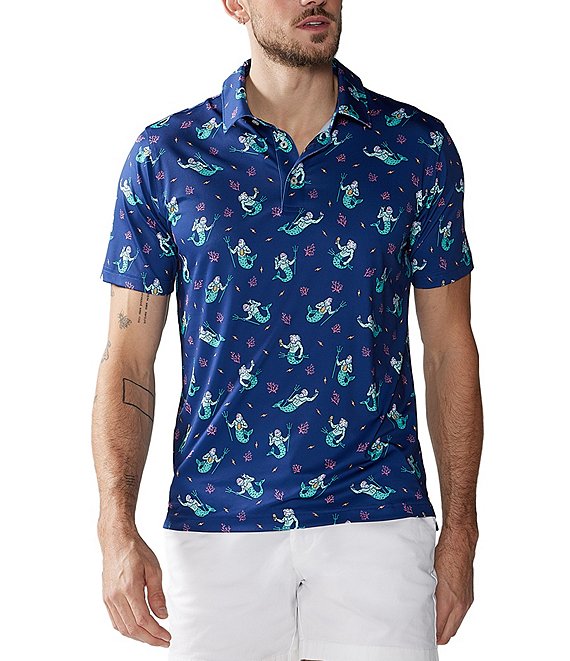 Chubbies Triton Of The Sea Short Sleeve Performance Polo Shirt | Dillard's