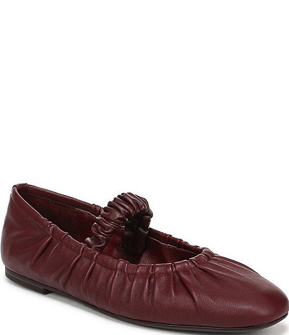 Circus NY by Sam Edelman Blythe Ruched Leather Mary Jane Ballet Flats