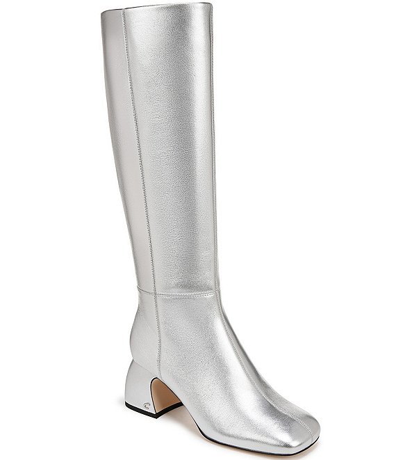 Circus NY by Sam Edelman Oaklyn Metallic Leather Square Toe Tall Boots Dillard s