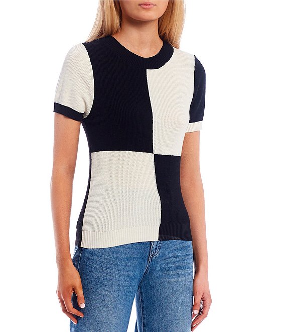 Colorblock Short-Sleeve Pullover