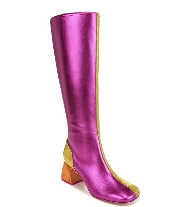 Color:Glacial Blue/Apricot Crush - Image 1 - Olympia Colorblock Metallic Boots