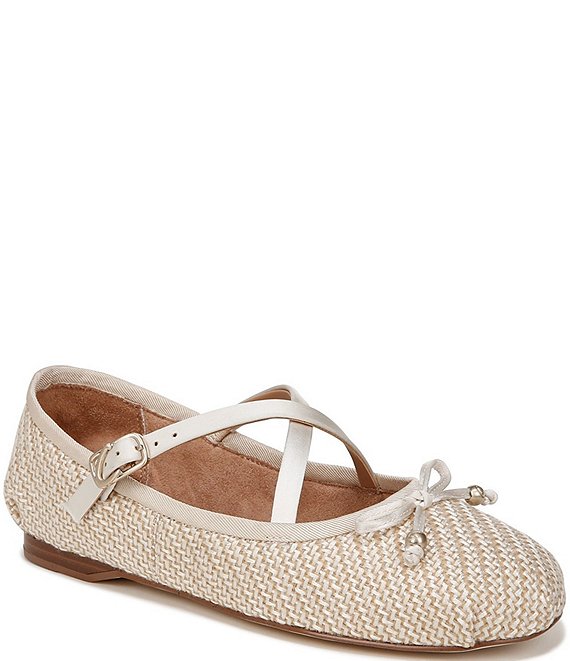 Circus NY by Sam Edelman Zuri Raffia Bow Ballerina Flats Dillard s