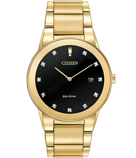 Citizen watch men's gold outlet tone stainless steel bracelet