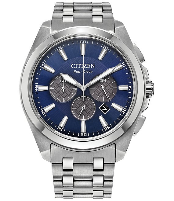 Color:Silver - Image 1 - Men's Peyten Chronograph Stainless Steel Bracelet Watch