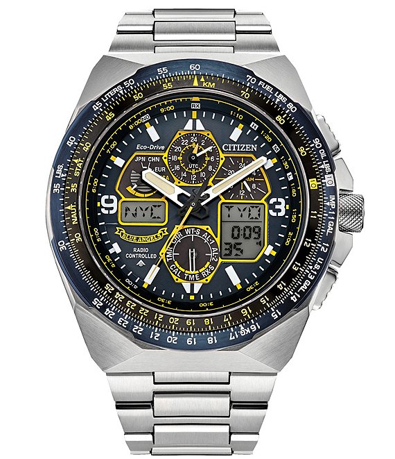 Color:Silver - Image 1 - Men's Promaster Skyhawk A-T Chronograph Stainless Steel Bracelet Watch