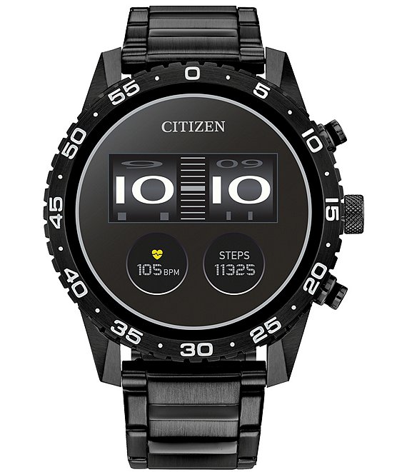 Citizen Unisex G2 Sport Smart Black Stainless Steel Bracelet Watch Dillard s