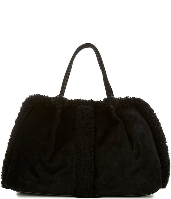 CITRINE Phillipa Shearling Satchel Bag