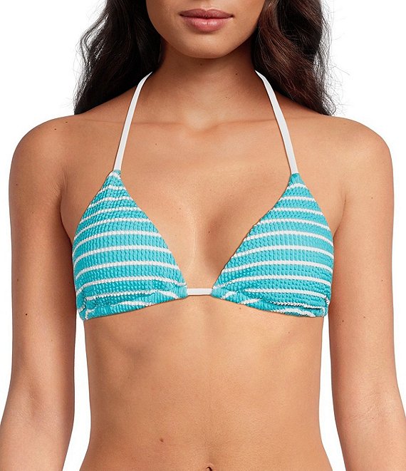 Citrus Brenton Pucker Stripe Triangle Swim Top