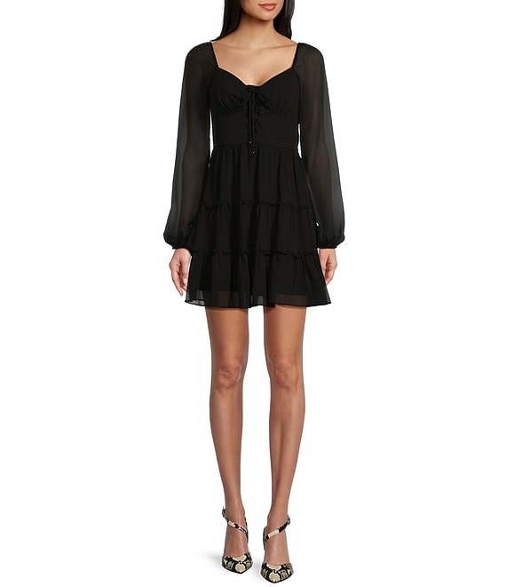 Dillards black long sleeve dress best sale