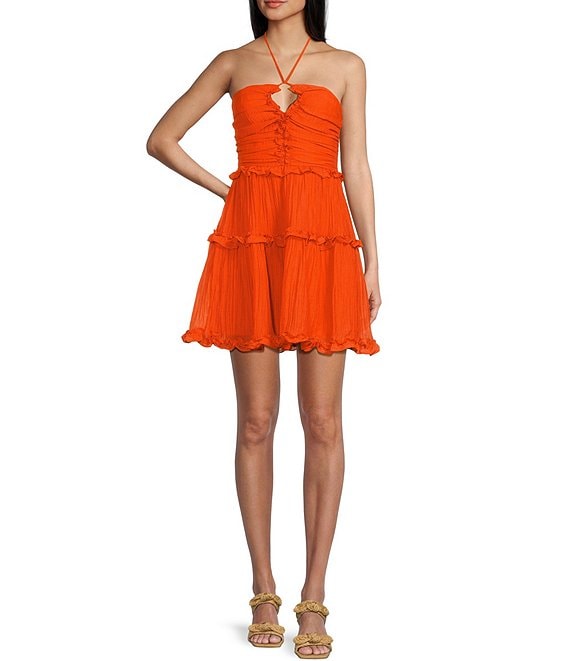 Dillards orange dress hotsell