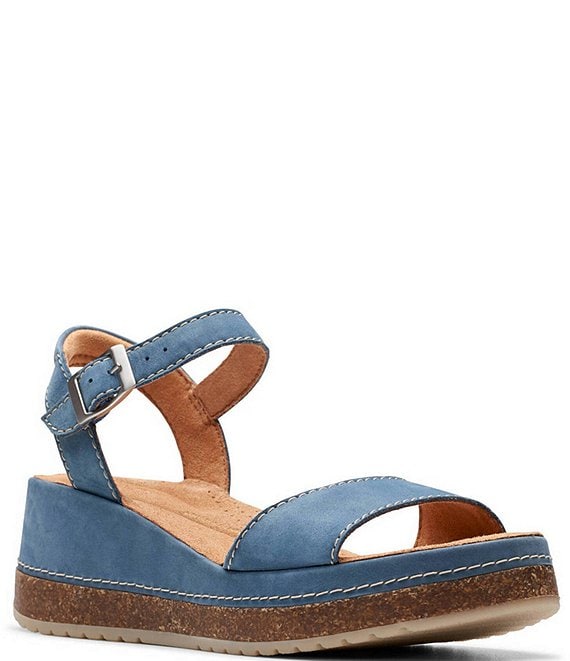 Clarks Women's Collection Jillian Bright Wedge Sandals - Black |  CoolSprings Galleria