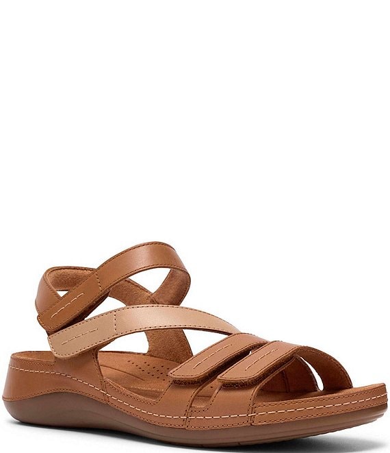 Clarks Artisan Cecily Mix Leather Adjustable Sandals