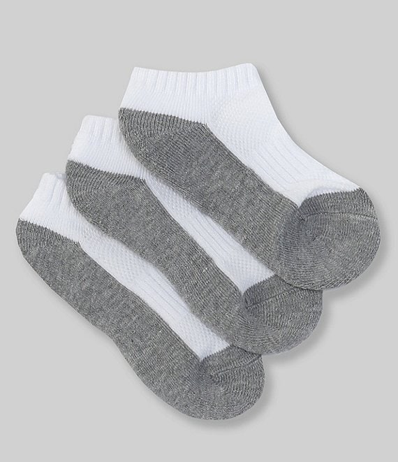 Color:White - Image 1 - Boys 3-Pack Athletic Socks