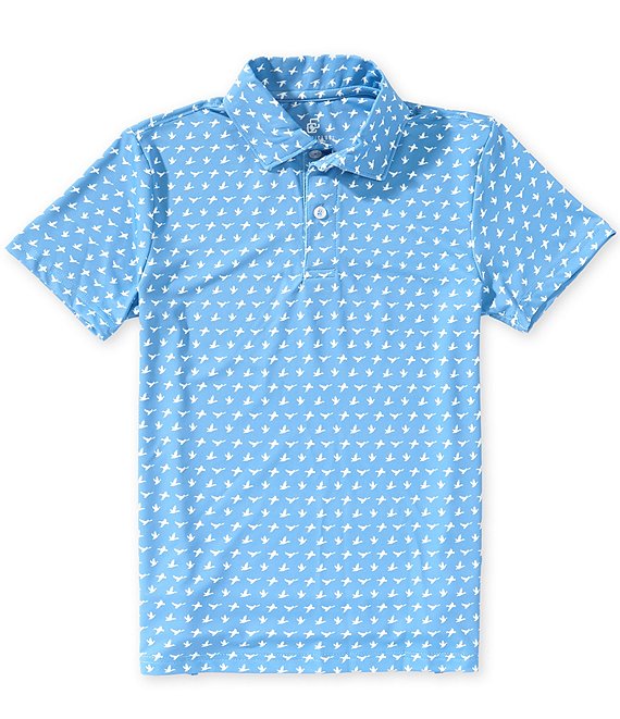 Class Club Big Boys Ducks Flying Short Sleeve Polo Shirt