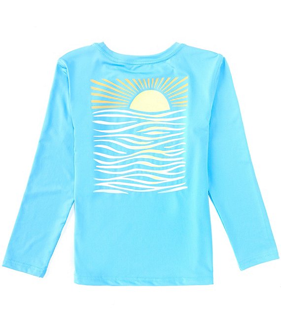 Class Club Big Boys 8-20 Long Sleeve Sunset Screen Print Rashguard ...