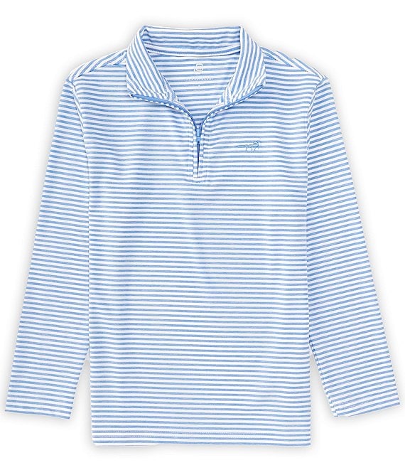 Class Club Big Boys Long Sleeve Synthetic Stripe 1/4 Zip Pullover