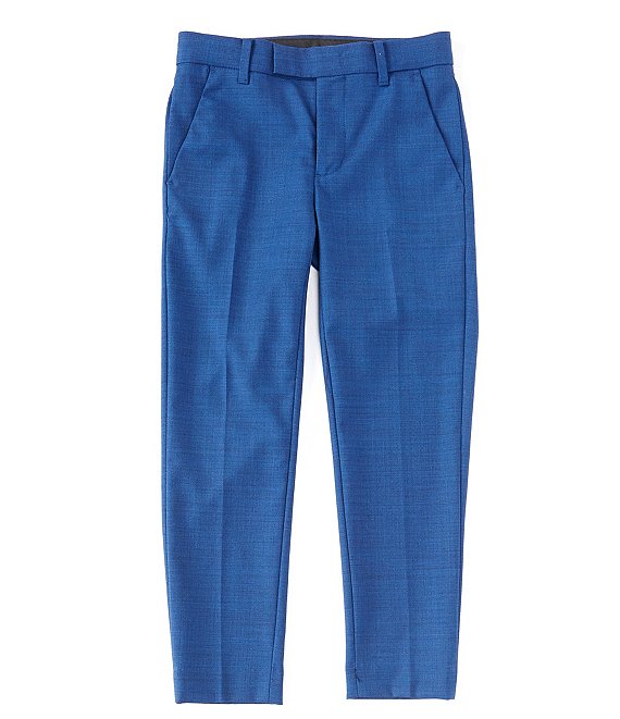 Color:French Blue - Image 1 - Big Boys 8-20 Sharkskin Dress Pants