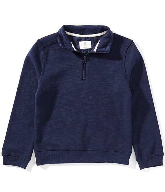 Class Club Big Boys Quarter Zip Slub Pullover