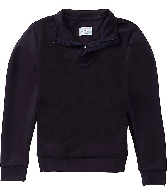 Class Club Big Boys Soft Touch Quarter Zip Long Sleeve Pullover Sweatshirt