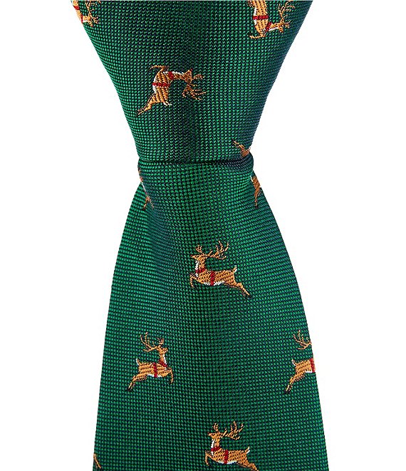 Class Club Boys Reindeer Pattern 14#double; Zipper Tie