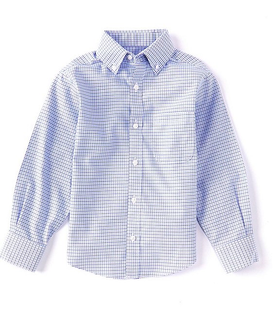Class Club Little Boys 2T-7 Long-Sleeve Non-Iron Checked Dress Shirt