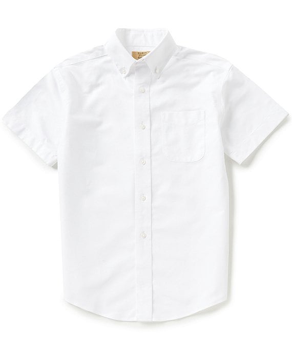 Color:White - Image 1 - Gold Label Big Boys 8-20 Short-Sleeve Oxford Shirt