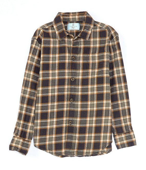 Class Club Little Boys 2T-7 Plaid Flannel Long Sleeve Button Front Shirt